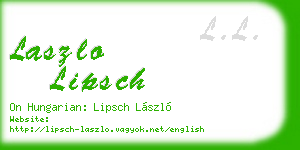 laszlo lipsch business card